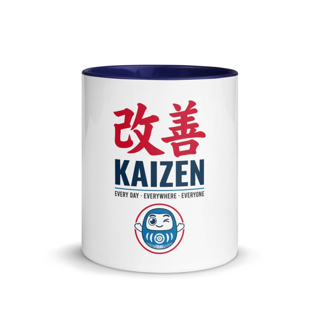 Every Day Everywhere Everyone Kaizen Mug - Navy Inside