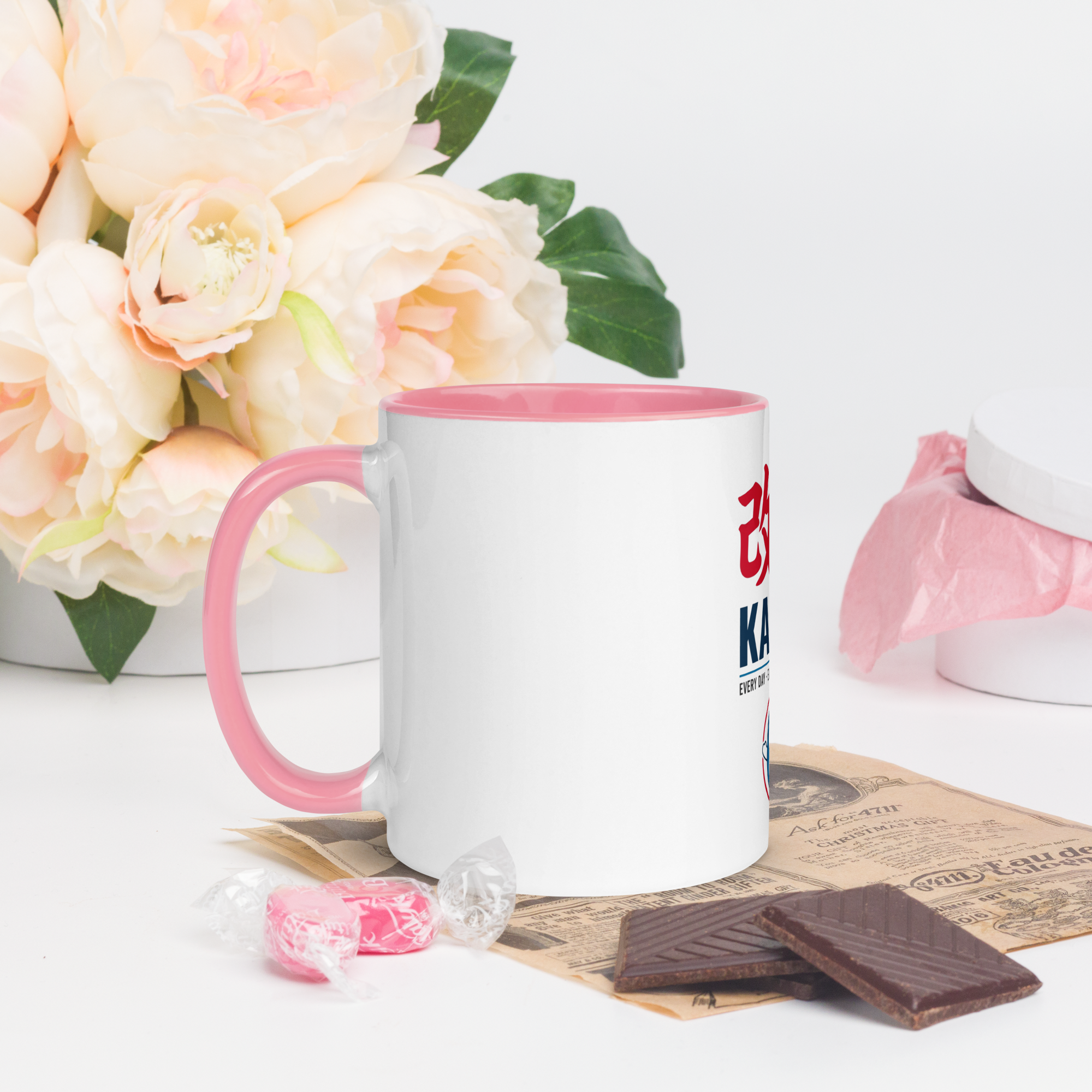 Daily Kaizen Reminder Mug — Continuous Improvement (Pink Accent) - Image 2